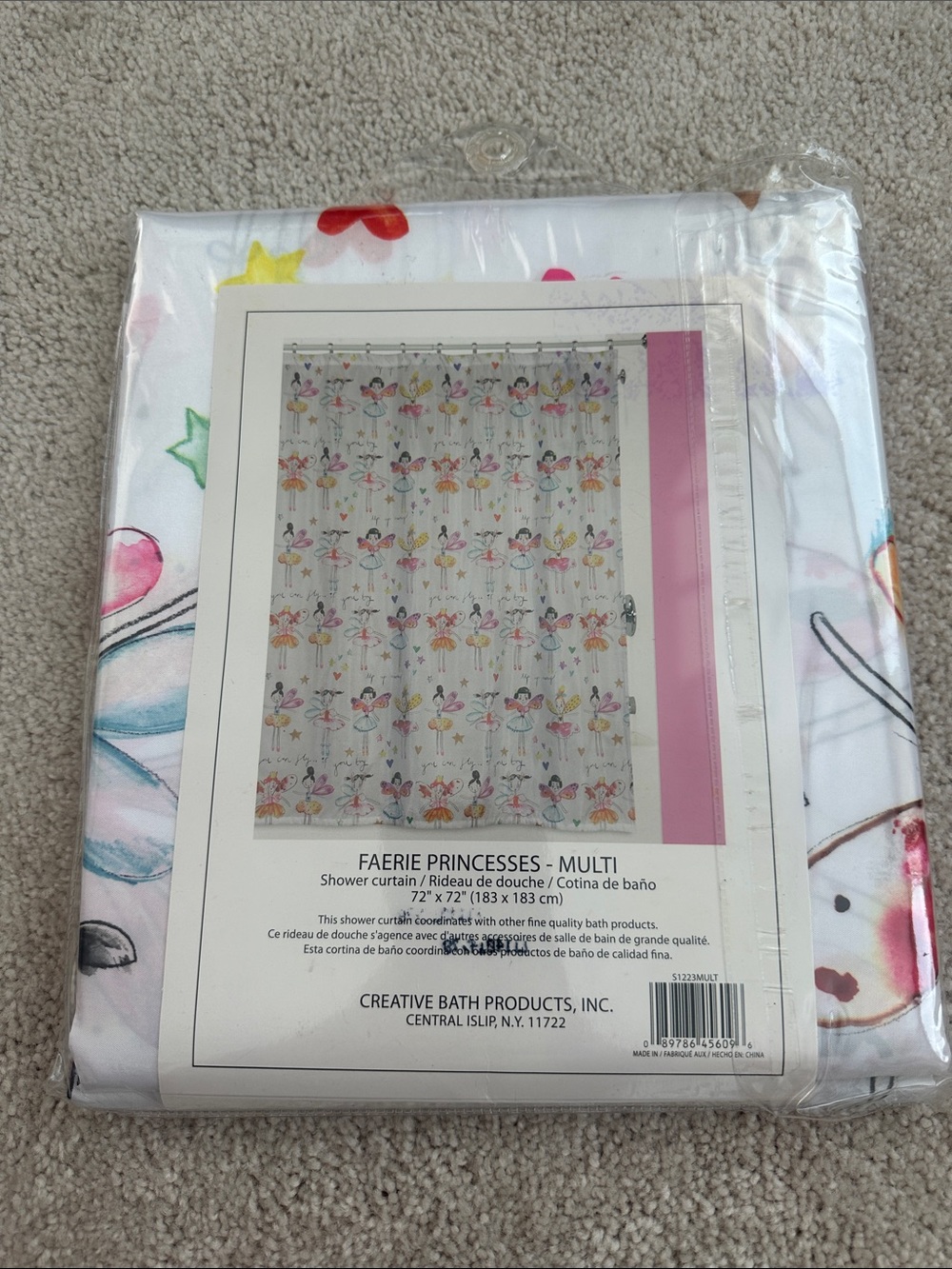 Faerie Princesses Multi Shower Curtain - Pink Accent